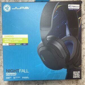 JLab Nightfall‎ Wired Gaming Headset Over Ear, Boom Mic, PS5, PS4, XBox, PC [C9]